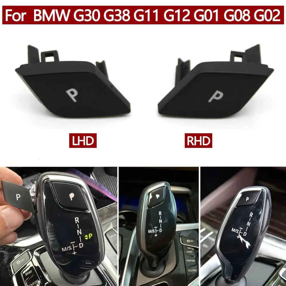 Car Gear Shifter Lever Auto Parking Letter P Button Cover For BMW 5 6 7 X3 X4 Series G30 G31 G32 G11 G12 G01 G02 61316817624 by InterCyprus Trading Ltd