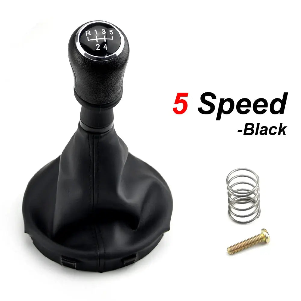 Gear Shift Knob Leather Boot Cover for Volkswagen Transporter T5 T5.1 T6 5/6 Speed by InterCyprus Trading Ltd