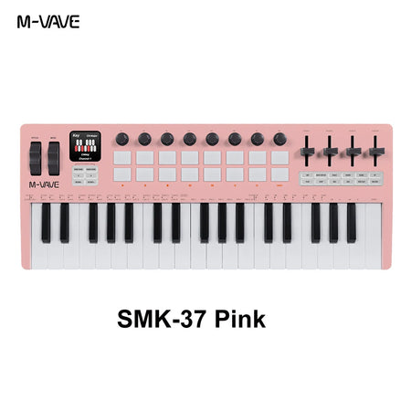 M-VAVE SMK-37 PRO MIDI Controller Keyboard &ndash; RGB Pads SMK-37 pink