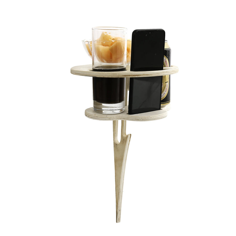 Outdoor Liquor Table Folding Round Wood Picnic &ndash; Durable