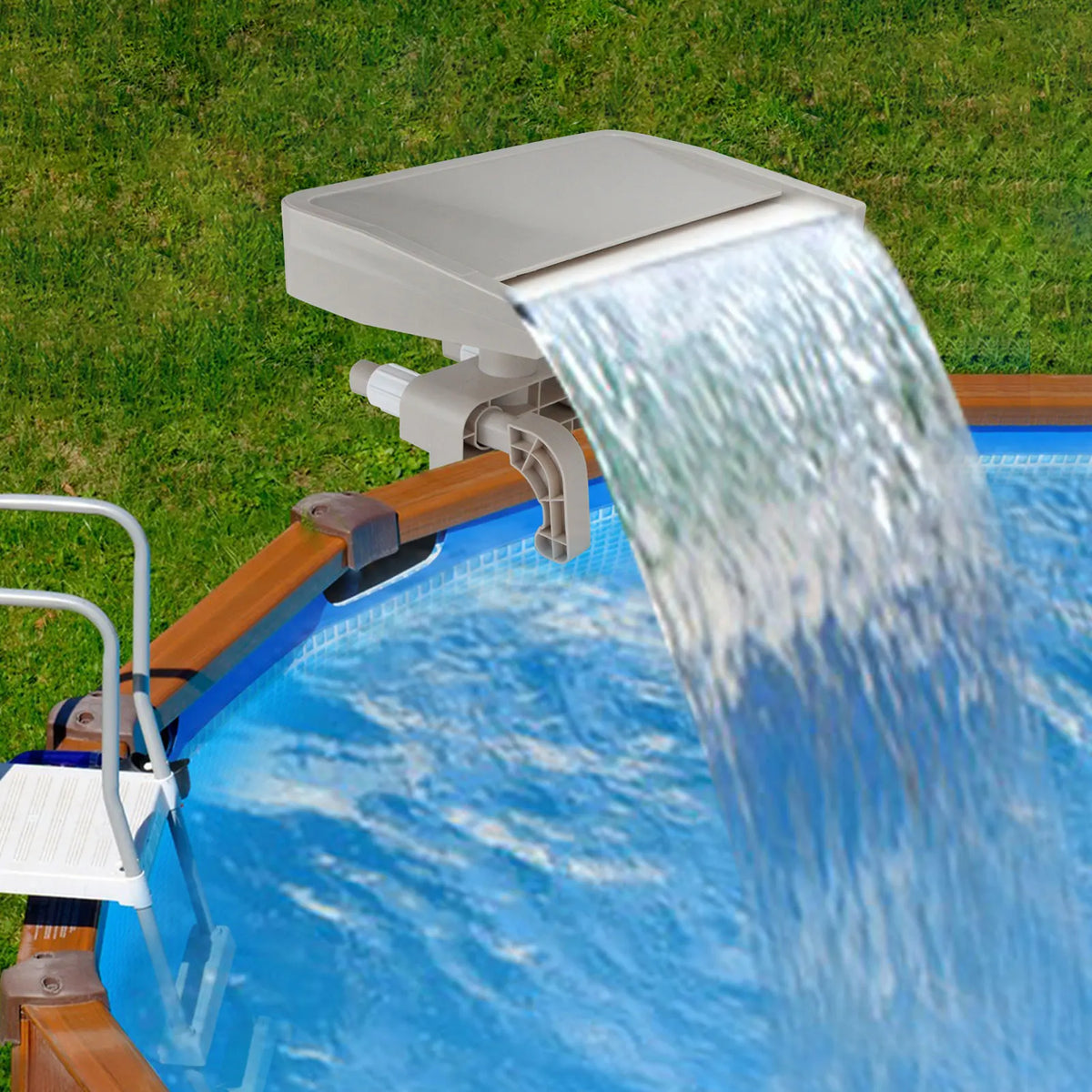 Pool Waterfall &ndash; Detachable PVC Spillway Fountain Upgrade Default Title