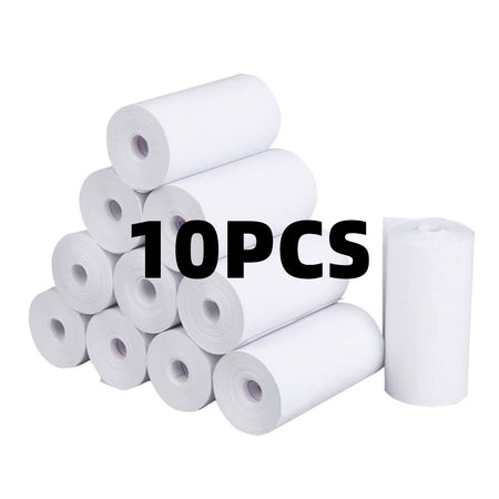 10 Rolls of High-Quality Thermal Photo Paper for Children's Cameras WHITE