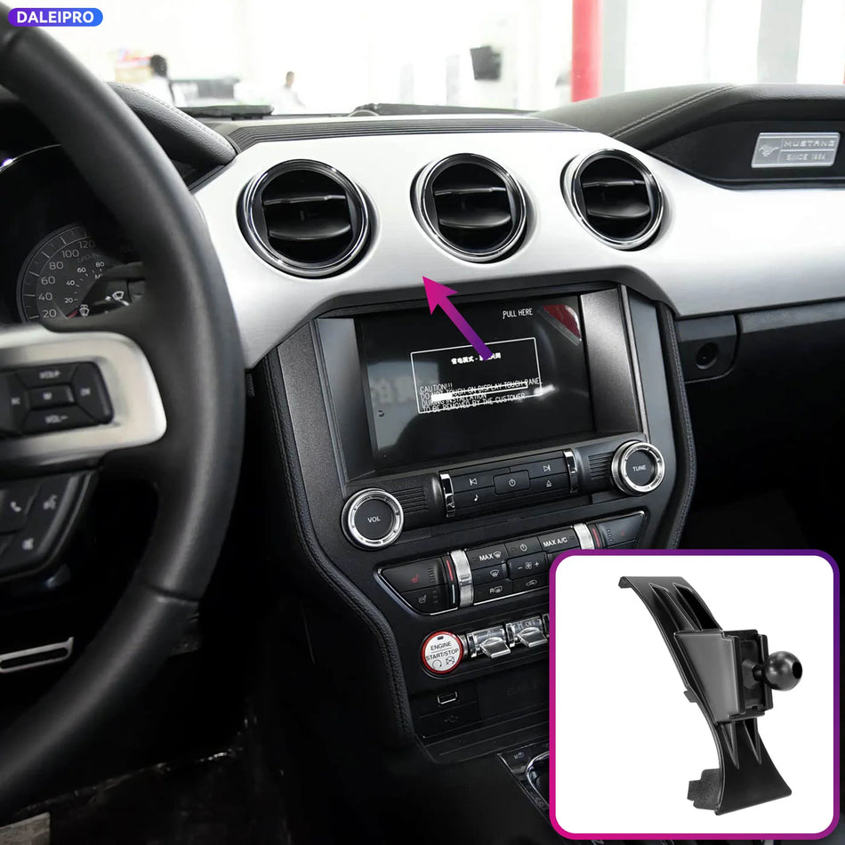 ABS Phone Holder With 66W Charging Base For Ford Mustang S550