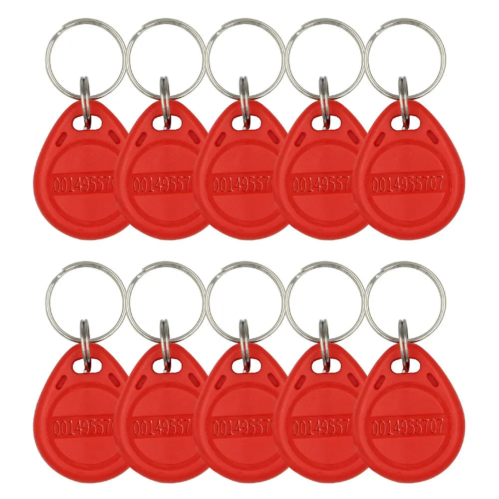 TK4100 125kHz RFID Keychain Card Tag &ndash; Access Control Ready red 10pc
