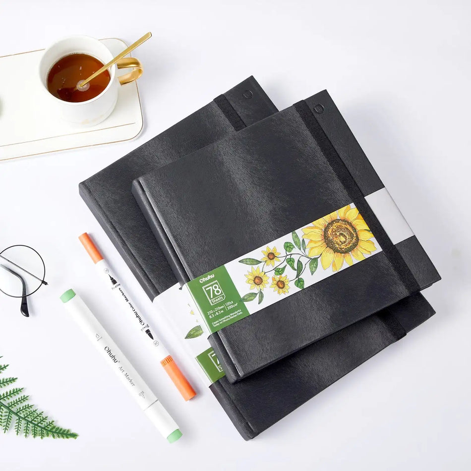 Ohuhu Marker Paper Sketch Pad, raskekaalu kõvakaaneline joonistamisraamat markerite jaoks