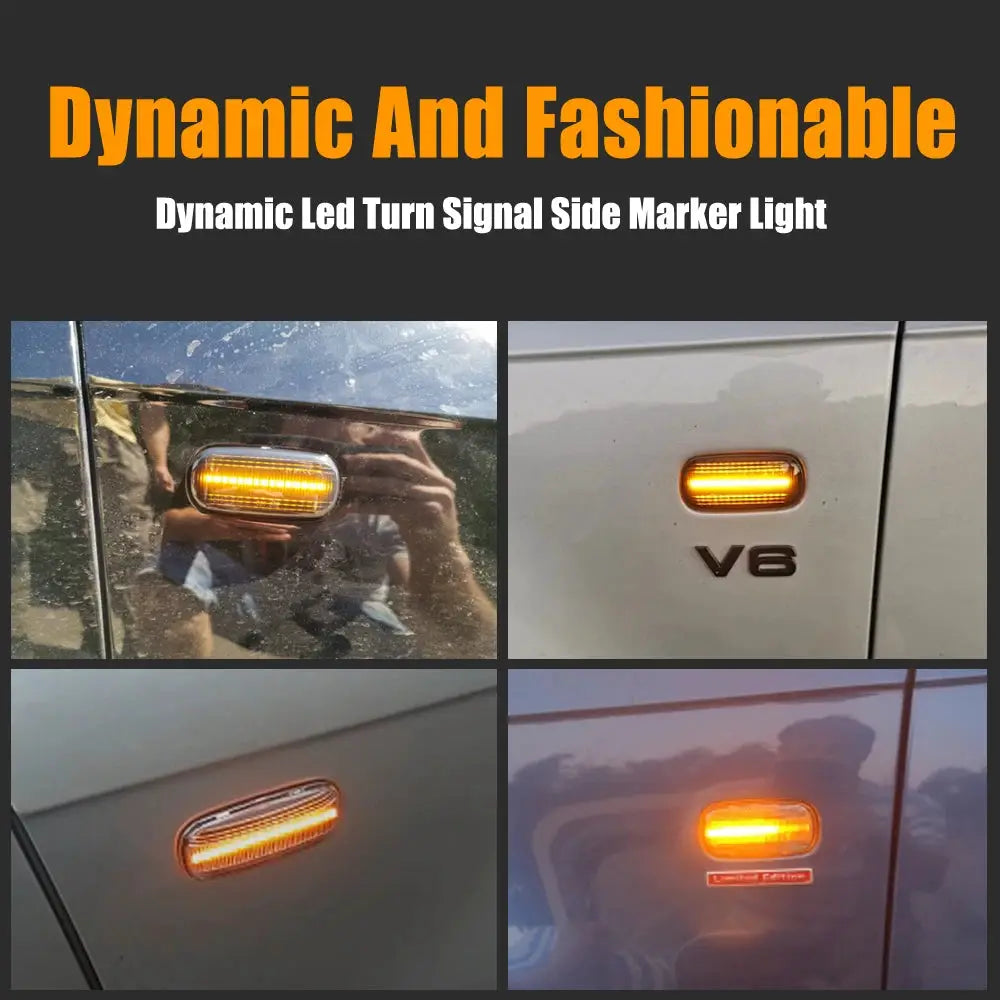Flowing LED Dynamic Turn Signal Light For Audi A3 S3 8P A4 B6 B8 B7 S4 RS4 A6 S6 C5 Side Marker Flashing Indicator by InterCyprus Trading Ltd