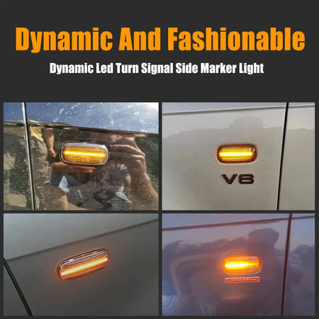 Flowing LED Dynamic Turn Signal Light For Audi A3 S3 8P A4 B6 B8 B7 S4 RS4 A6 S6 C5 Side Marker Flashing Indicator by InterCyprus Trading Ltd