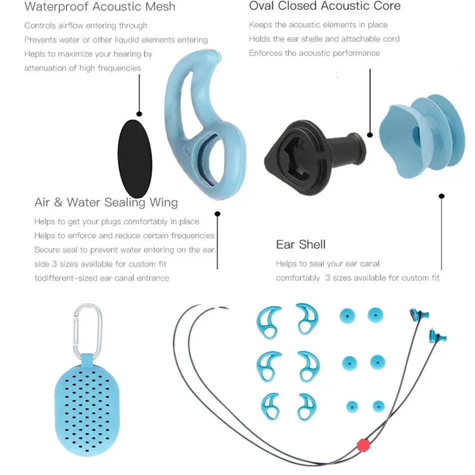 Aqua U Surfer Ear Plugs &ndash; Water-Blocking with Sound Transparency
