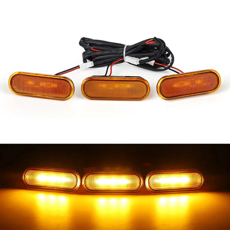3 pcs Front Grill Lights for Ford Bronco 2021-2024 2-door and 4-door Badlands Wildtrak Everglades by InterCyprus Trading Ltd