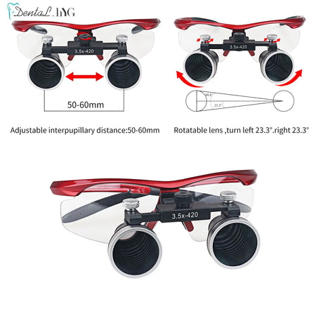 Dentistry Binocular Magnifier 2.5X 3.5X Loupes &ndash; Ultralight