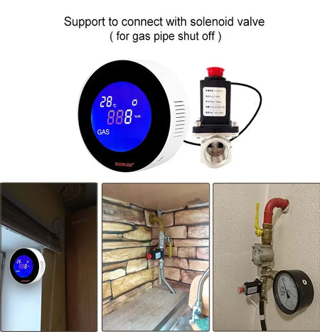 Tuya Gas Leak Detector With Solenoid Valve &ndash; Methane Alarm