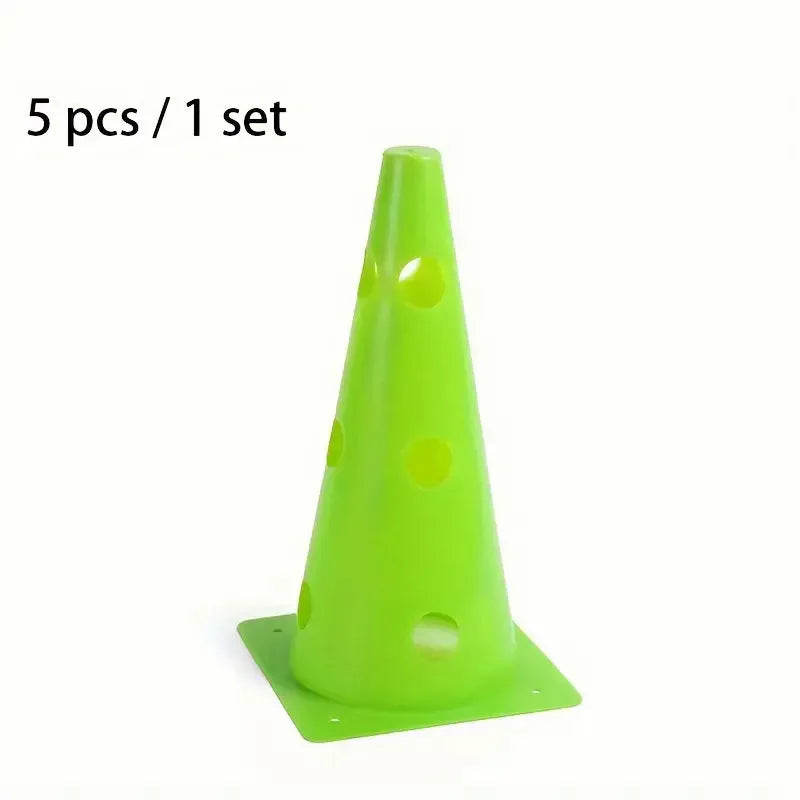5pcs 32CM High-Visibility Perforated Sign Barrels for Training Green (5pcs)