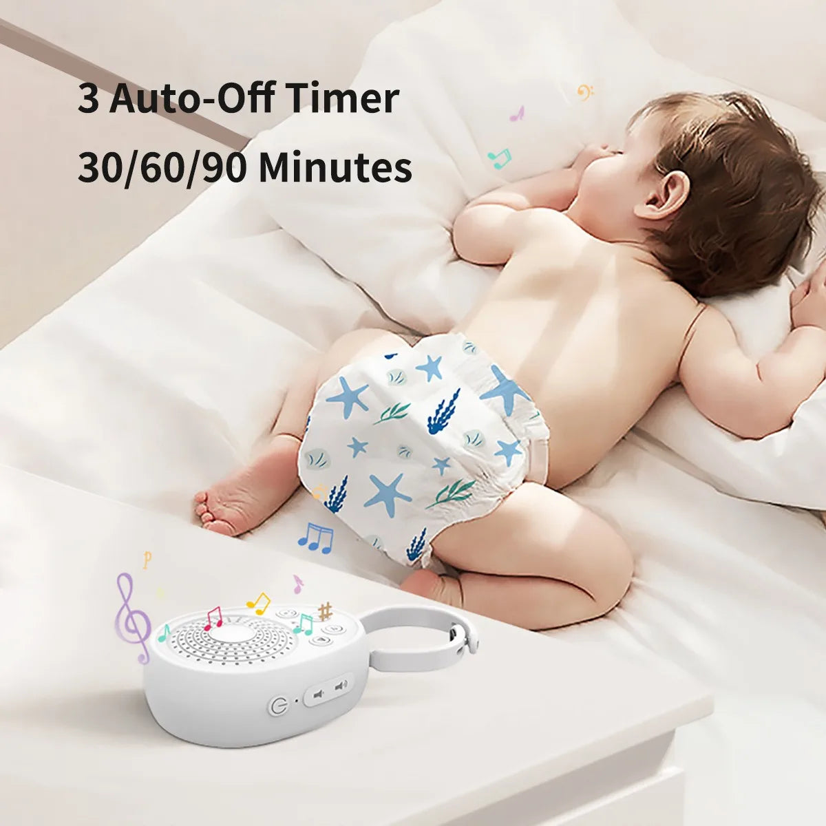 Portable Baby White Noise Machine &ndash; 20 Soothing Sounds