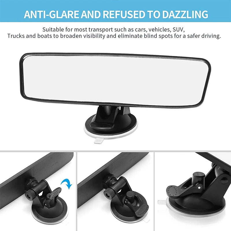Car Rear View Mirror Adjustable 360 Rotates - Panoramic