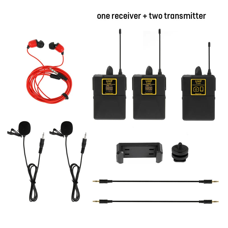 Luxuglow UHF Wireless Lavalier Mic &ndash; 30 Channel 50m Range 1 drag 2