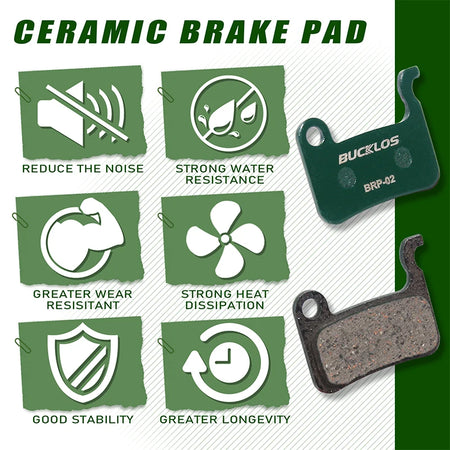 Bucklos Ceramic Hydraulic Disc Brake Pads - Wear Resistant