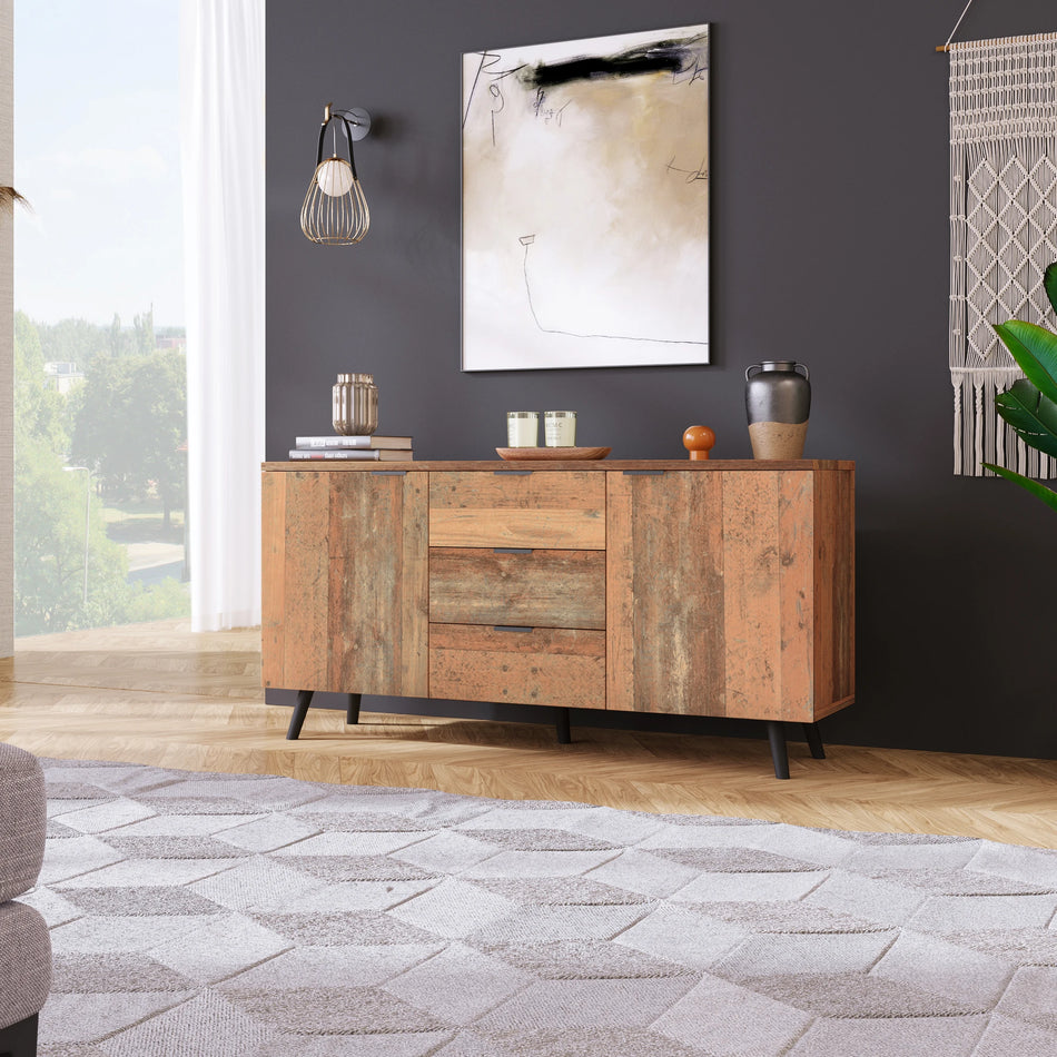 Aparador de TV com Prateleiras Ajustáveis e 3 Gavetas