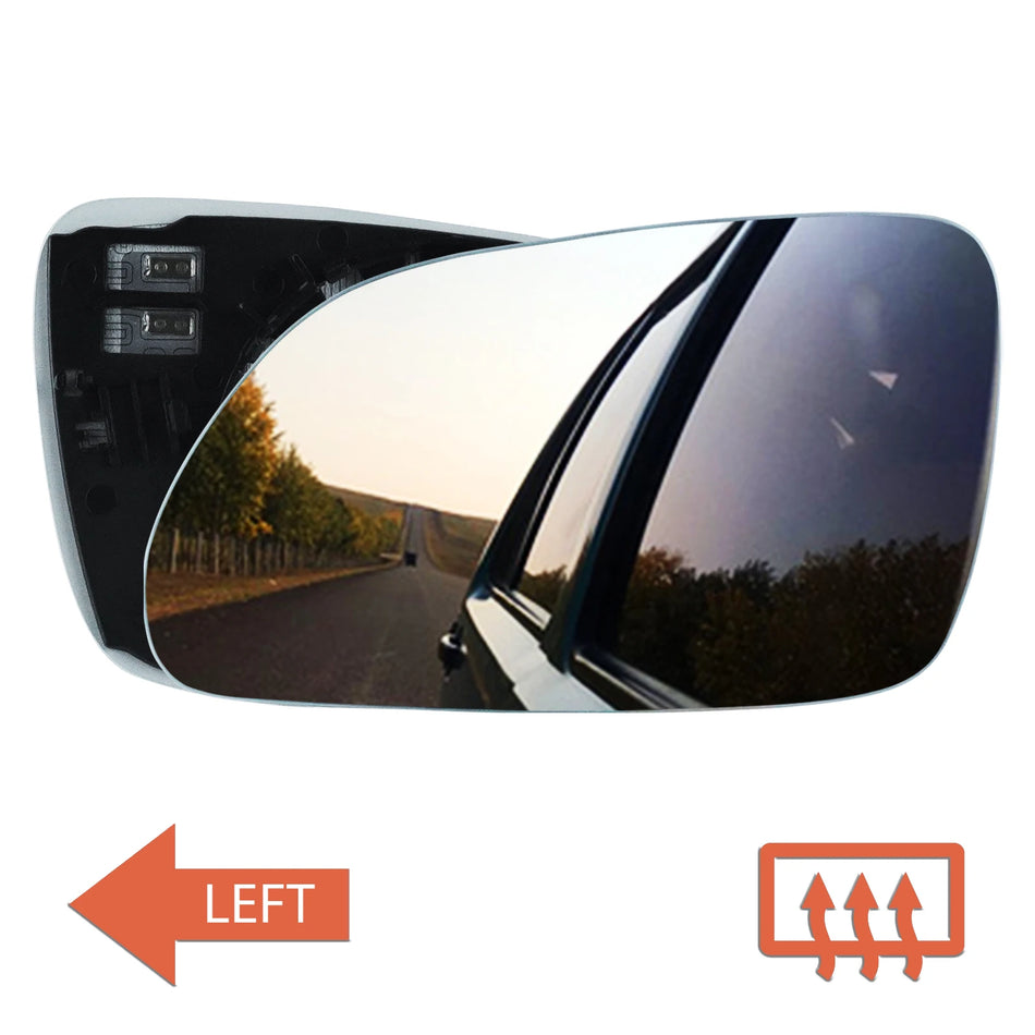 Dörrspegelglas för Skoda Octavia II MK2 2005-2009 Vänster Värmd Konvex Ersättning