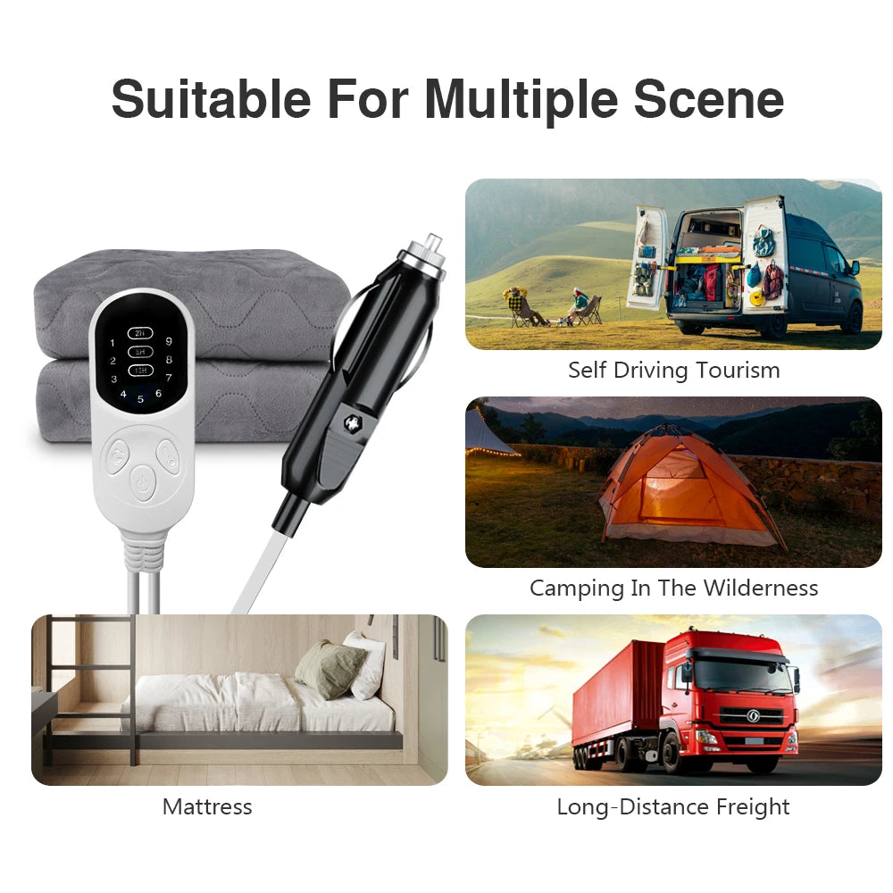 12V Electric Blanket Plush Thicker Heater &ndash; Ultra Warmth