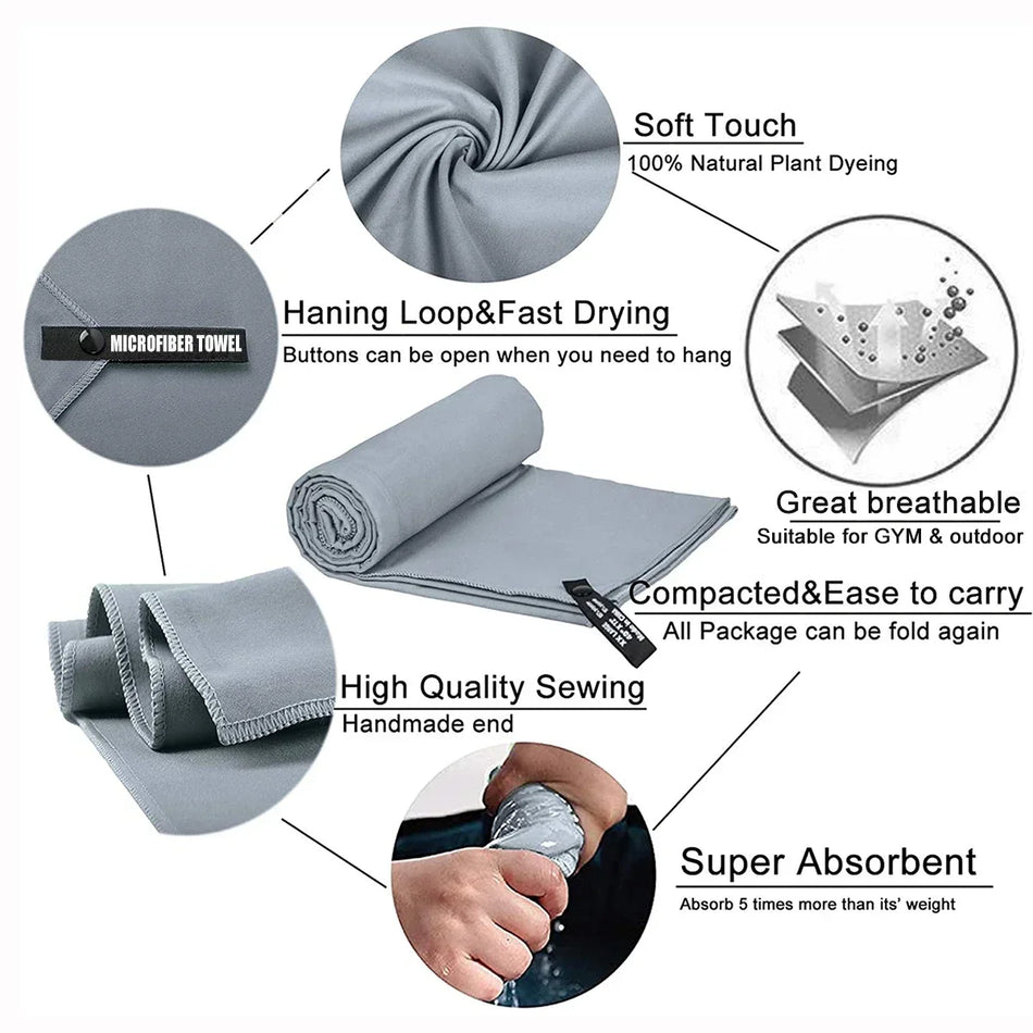 Quick-Drying Sports Towel - Fast Dry, Super Absorbent, Lightweight
