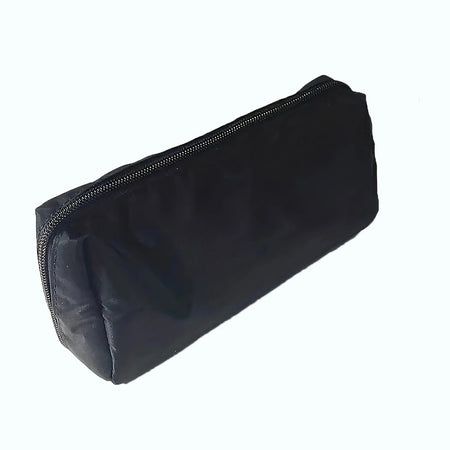 Simple Black Canvas Pencil Case - Large Capacity Stationery Storage black