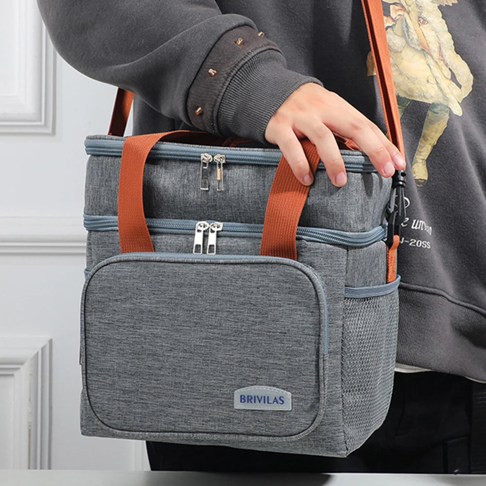 European Crossbody Lunch Insulation Bag &ndash; Large Capacity