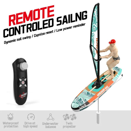 RC Boat Sailboat &ndash; Waterproof Pool Remote Control Toy green