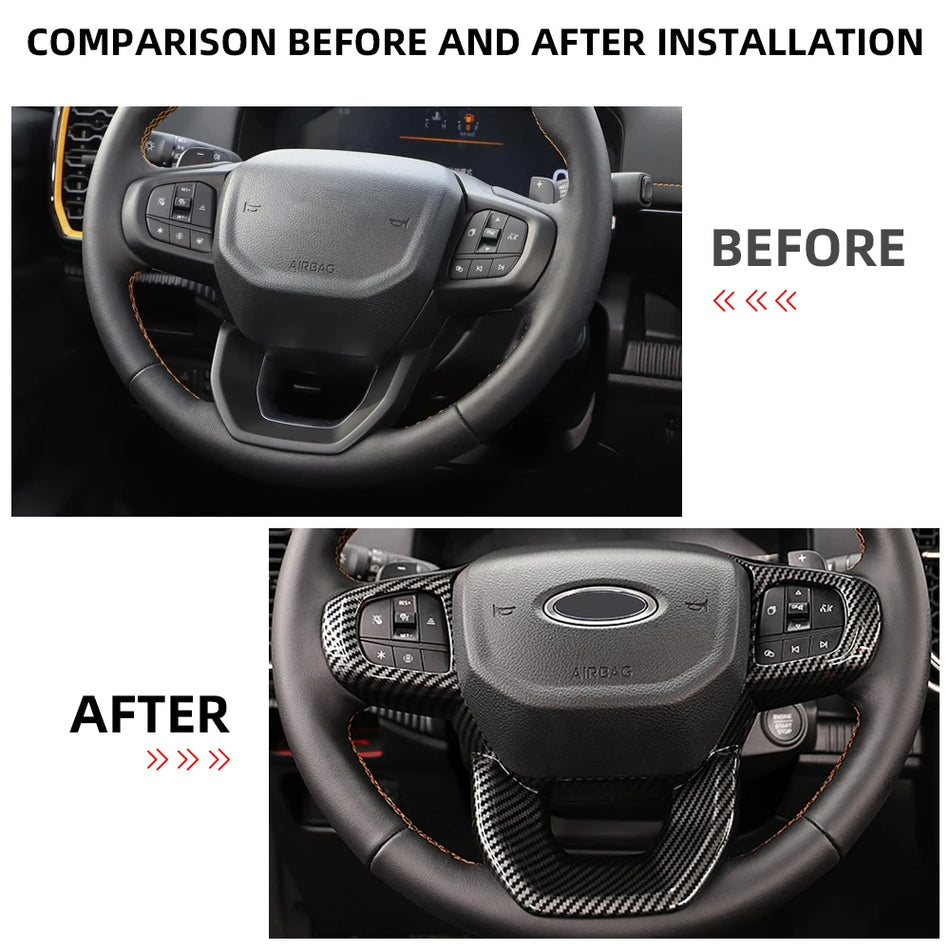 Ford Everest rattpanelöverdrag med ABS-kolfiberutseende