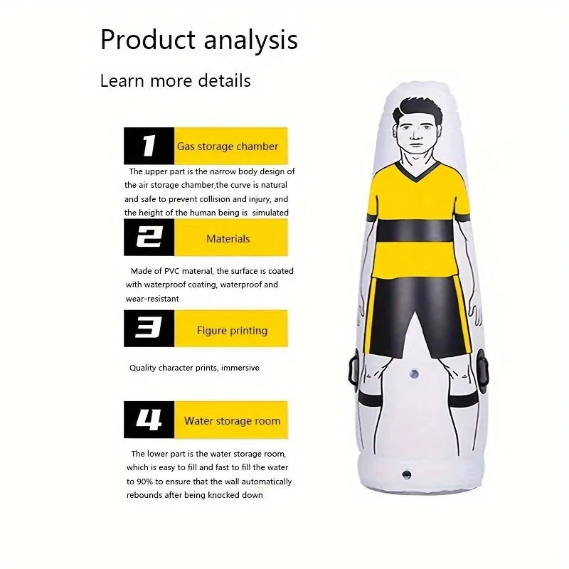 Soccer Inflatable Wall Training Dummy &ndash; Ideal Free Kick Training Aid