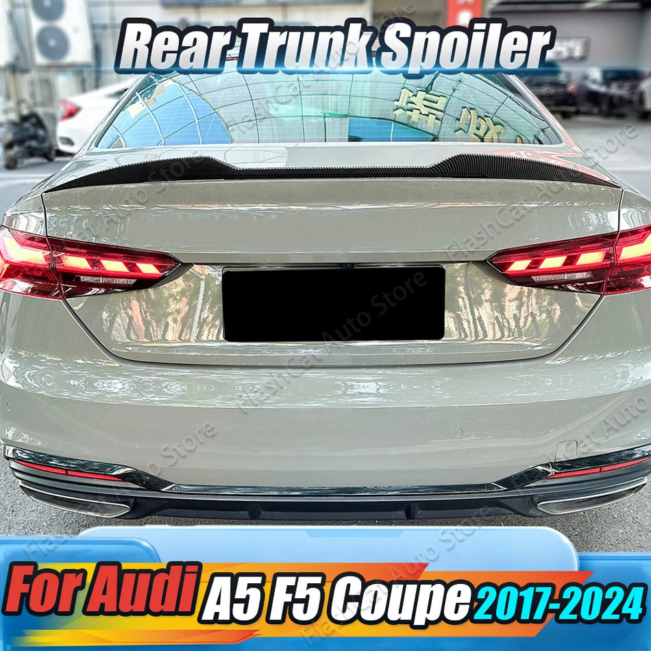 Uodegos sparno spoileris Audi A5 F5 M4 stiliaus ABS bagažinės lūpa suderinama su dviem durų kupė