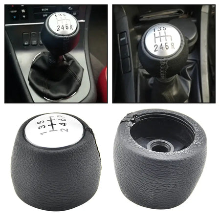 Round Manual Gear Shift Knob With PU Leather for Alfa Romeo GT 147 166 by InterCyprus Trading Ltd