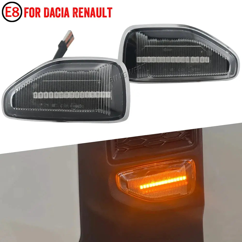 For Renault Duster Dacia Duster II 2017 2018 2019 2020 2021 2022 LED Dynamic Side Marker Turn Signal Light by InterCyprus Trading Ltd