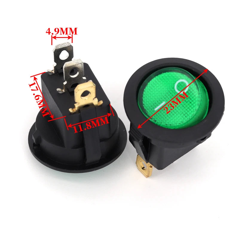 Round Rocker Switch &ndash; Vibrant LED Illumination