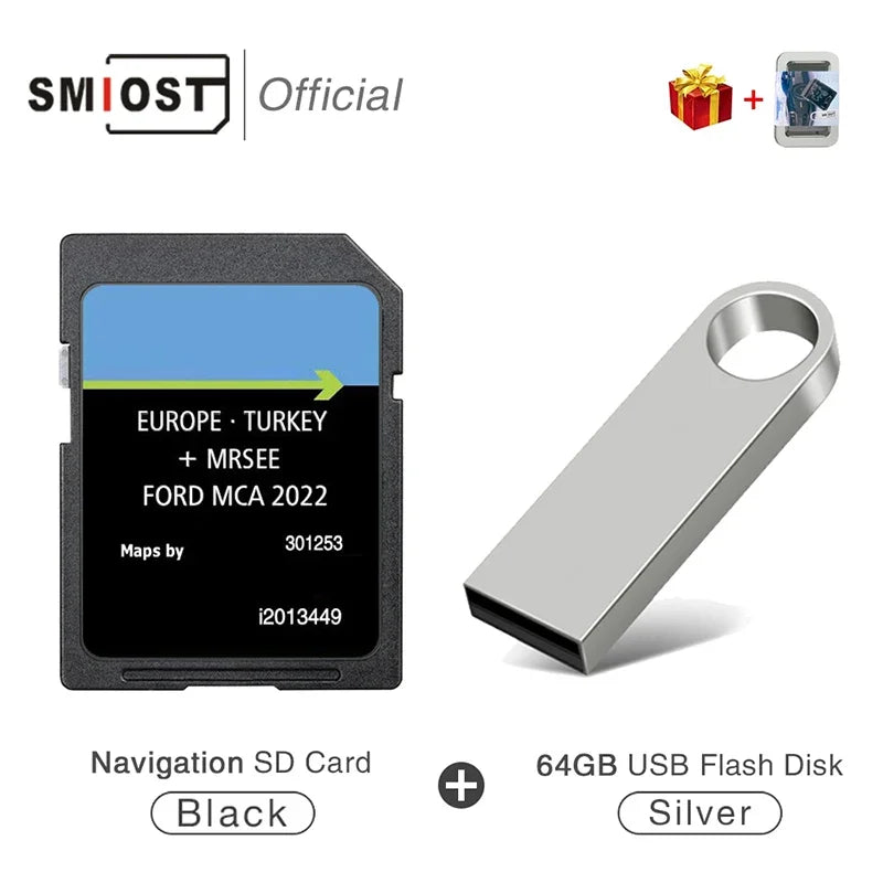 SMIOST Ford MCA 2022 Navigation SD Card &ndash; Europe Map