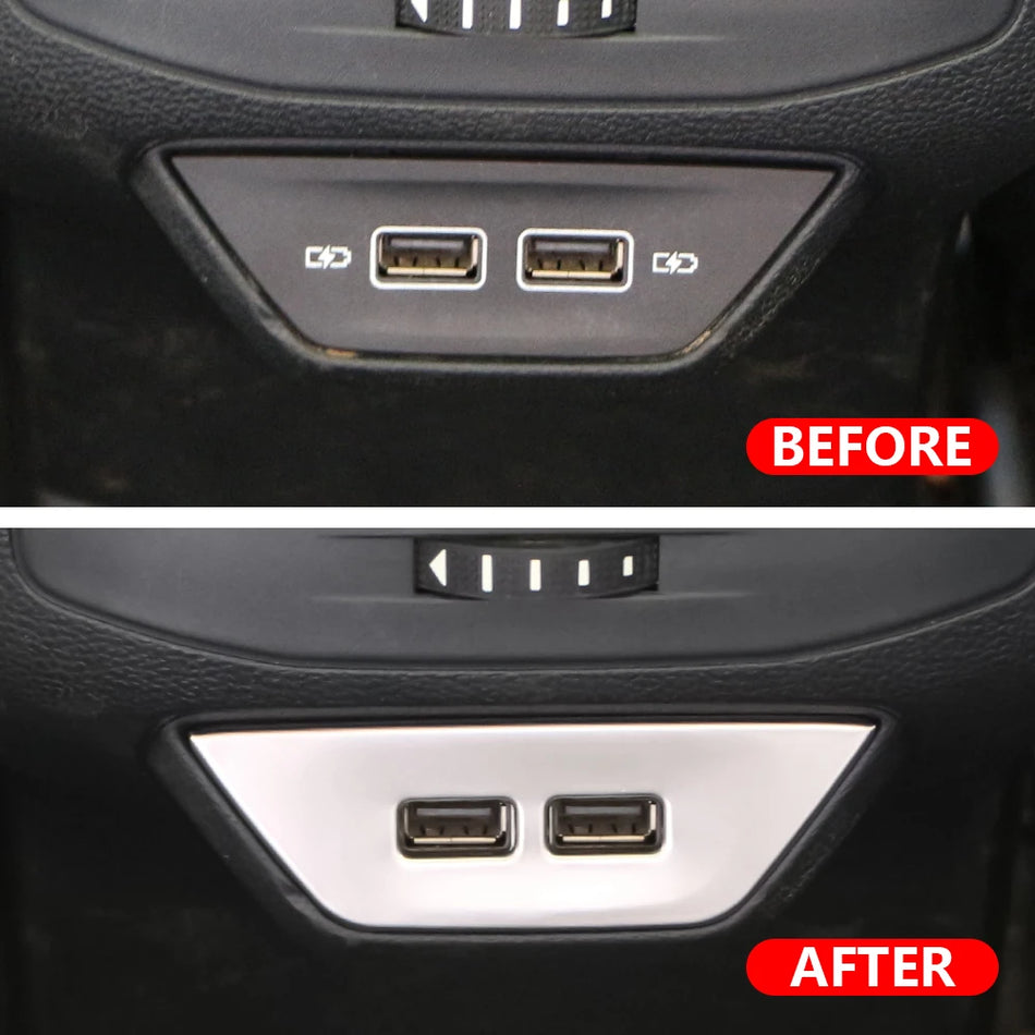 Volkswagen T-Roc Заден капак на панела за USB порт от неръждаема стомана