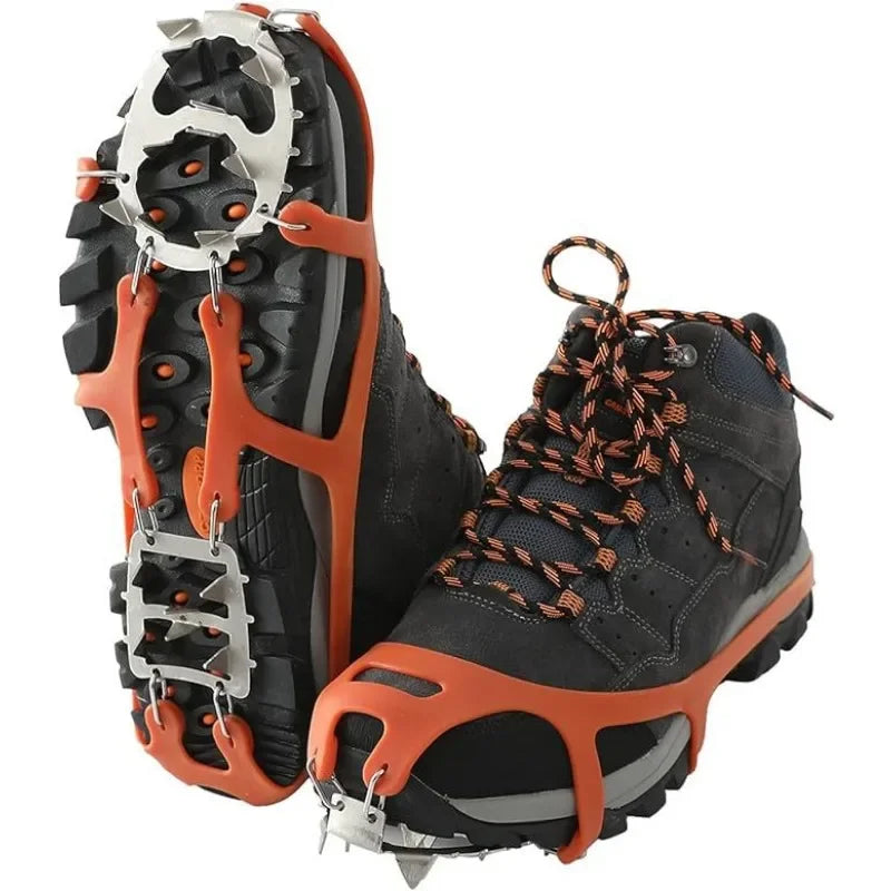 Professional Climbing Crampons with 18 Steel Teeth for Ultimate Ice Grip