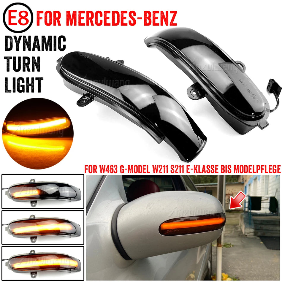 Señal de Giro Dinámica LED para Espejo Lateral de Mercedes-Benz W211 S211 W463