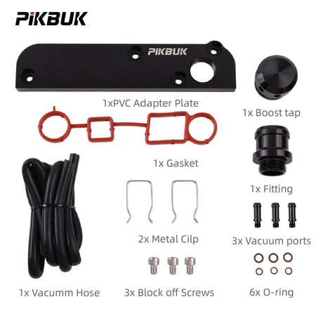 Billet Aluminum PCV Delete Plate Kit for VW Audi EA113 2.0T FSI by InterCyprus Trading Ltd