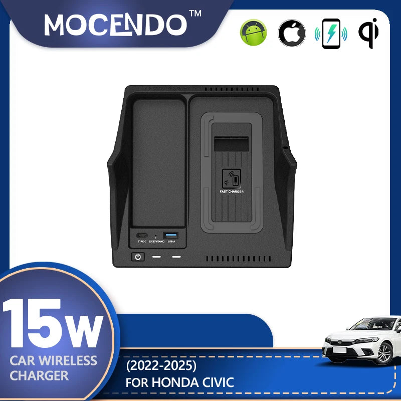 Tapis de charge sans fil pour Honda Civic 2022-2023 support de téléphone Qi rapide