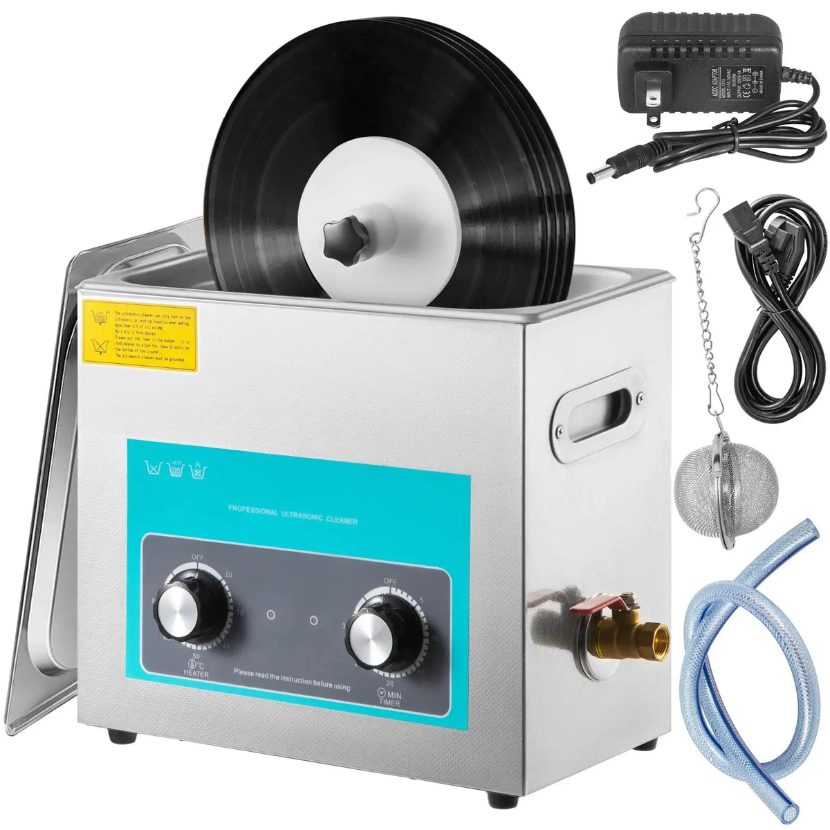 6L Ultrasonic Vinyl Record Cleaner Stainless Steel United States