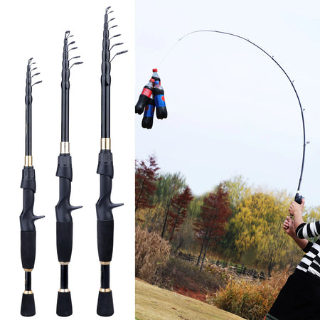 Sougayilang Telescopic Fishing Rod - Ultralight Carbon Fiber Spinning/Casting