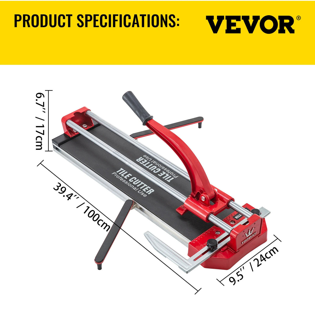 VEVOR Manual Tile Cutter Laser Positioning &ndash; Precision Cut 31inch Double Tracks / spain