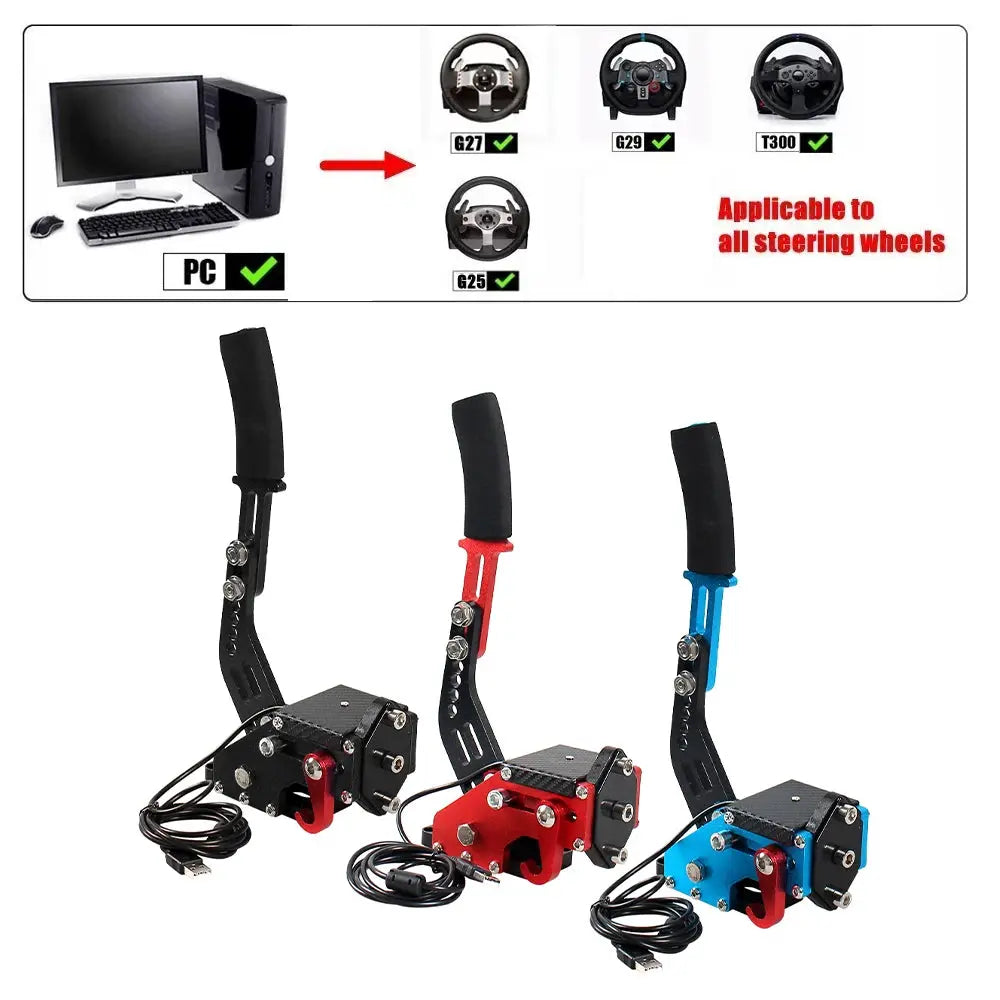 Universal PC USB Handbrake& Handbrake Accessory & Fixed BracketEnhance Tension For G25/27/29 T300 T500 Racing Games Dirt Rally by InterCyprus Trading Ltd