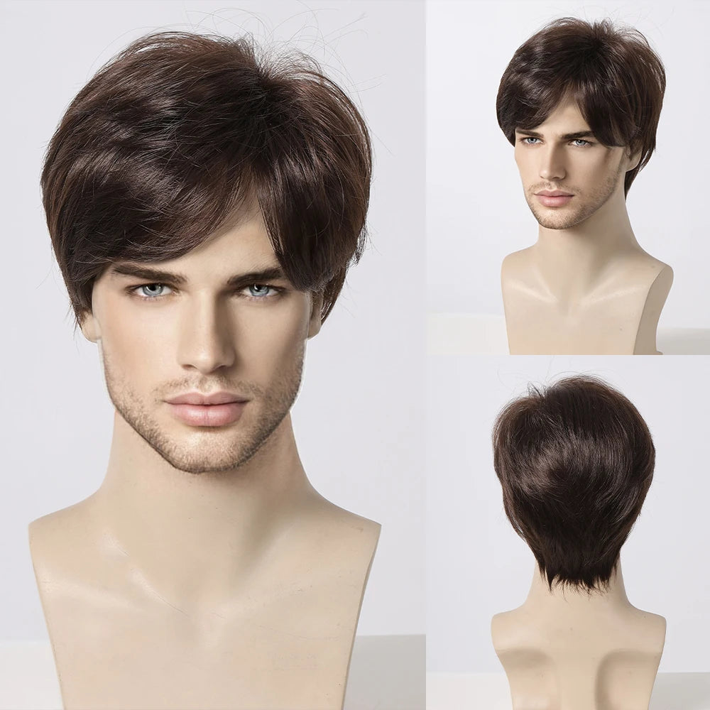 Short Copper Red Pixie Cut Wig for Men - Synthetic Heat-Resistant Cosplay and Daily Use SS1002-2