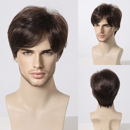Short Copper Red Pixie Cut Wig for Men - Synthetic Heat-Resistant Cosplay and Daily Use SS1002-2
