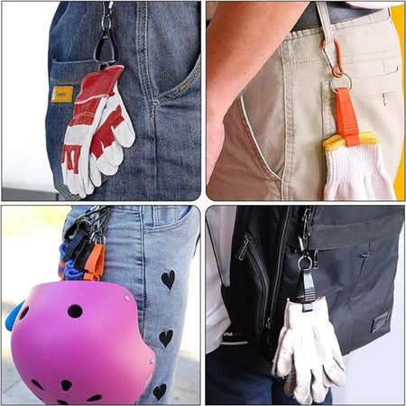 Glove Clip Hanger - Aluminium Alloy Safety Holder for Work Gloves