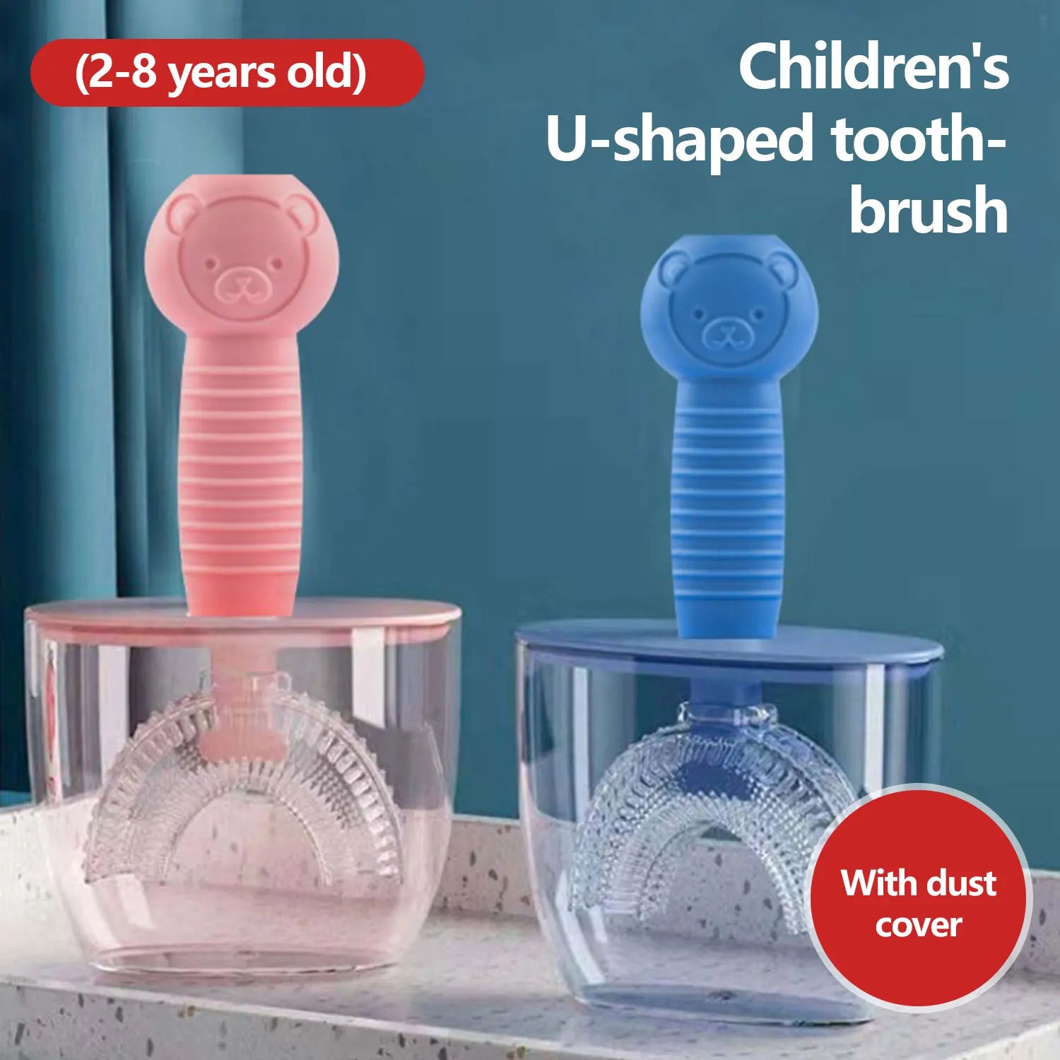 NoEnName_Null U-Shape Silicone Toothbrush for Kids (3-12 Years)