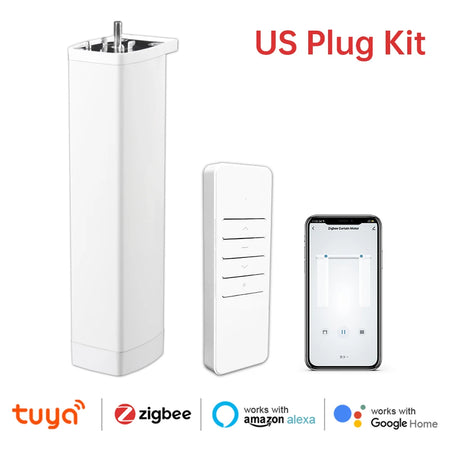 Tuya Smart WiFi/Zigbee Electric Curtain Motor with Voice Control US Plug (Zigbee)