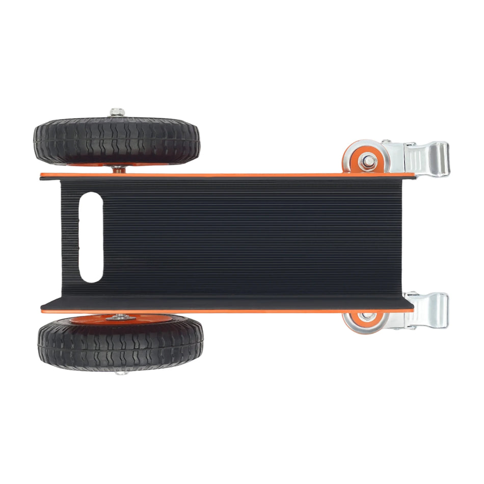 Hållbar panelvagn med 2 pneumatiska och 2 universella hjul