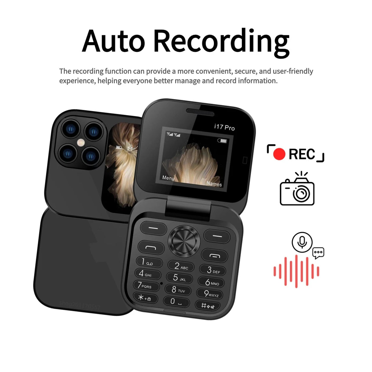 Palm Cute Flip Phone &ndash; Senior Friendly Push Button Comfort